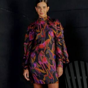 Farm Rio Horse Print Mini Dress